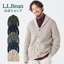 【楽天スーパーSALE15%OFF】【公式】エルエルビーン クラシック ラグ ウール セーター カーディガン | ニット メンズ アウトドア ブランド 100% L.L.Bean LLBean l.l.bean llbean llビーン llbeen ウールセーター 黒 ショールカラー ラムウール 襟付き トップス 冬