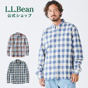 【クーポン対象11/16まで】【公式】エルエルビーン コンフォート ストレッチ シャンブレー シャツ スライトリー フィット 長袖 プラッド | 長袖シャツ カジュアルシャツ チェックシャツ メンズ アウトドア ブランド 速乾 伸縮 L.L.Bean LLBean llビーン llbeen ll bean
