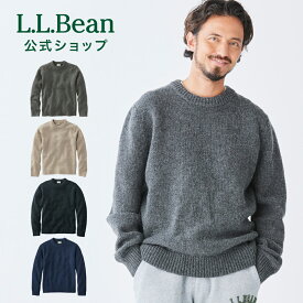 【公式】 エルエルビーン クラシック ラグ ウール セーター | ニット メンズ アウトドア ブランド 100% クルーネック 丸首 L.L.Bean LLBean l.l.bean llbean llビーン llbeen ラムウール ウール100% ネイビー ゴルフ 冬用