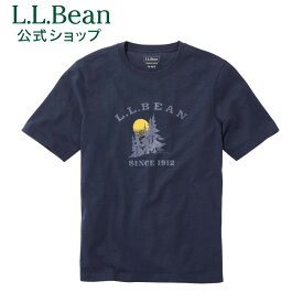 【公式】エルエルビーン レイクウォッシュ オーガニック コットン グラフィック | メンズ アウトドア ブランド 半袖 綿100% バックプリント オーガニックコットン L.L.Bean LLBean llビーン llbeen 半袖tシャツアウトドアブランド