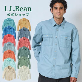 【公式】エルエルビーン サンウォッシュ キャンバス シャツ シャツ カジュアルシャツ メンズ アウトドア ブランド 長袖 L.L.Bean LLBean l.l.bean llbean llビーン llbeen