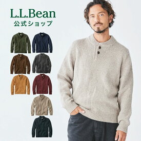 【公式】エルエルビーン クラシック ラグ ウール ヘンリー | セーター ニット メンズ アウトドア ブランド ヘンリーネック ボタン ウール 100% L.L.Bean LLBean llビーン llbeen アウトドアブランド ラムウール メンズニット