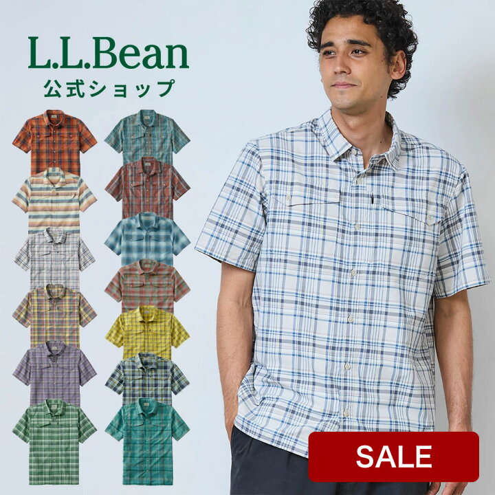 L.L.Bean(エルエルビーン) メンズ サンスマート・クール・ウィーブ・シャツ 半袖 ジャパン・フィット L.L.Bean(エルエルビーン) メンズ  サンスマート・クール・ウィーブ・シャツ 半袖 ジャパン・フィット USA製 L.L. L.L.Bean(エルエルビーン) メンズ サンスマート・クール・ウィーブ・シャツ 半袖 ジャパン・フィット