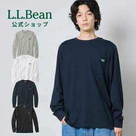 【公式】エルエルビーン ケアフリー アンシュリンカブル ティ カタディン ラベル | シャツ Tシャツ カットソー ロンT メンズ アウトドア ブランド 長袖 綿 ポケット 防縮 防シワ l.l.bean llbean llビーン llbeen ロングtシャツ