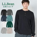 【公式】エルエルビーン ケアフリー アンシュリンカブル ティ 長袖 ヘンリー | ヘンリーネック シャツ Tシャツ カットソー ロンT メンズ アウトドア ブランド 綿 防縮 無地 L.L.Bean LLBean llビーン llbeen 長袖シャツ コットン