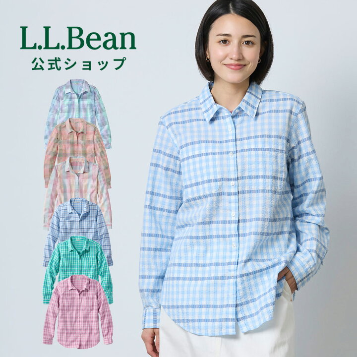LLBean／エルエルビーン 長袖シャツ ダブルガーゼ ブラウス カジュアル 