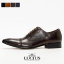 革靴 メンズ 本革 おしゃれ ビジネスシューズ カジュアル ビジネス ブランド LUCIUS ルシウス ストレートチップ レースアップ 内羽根 皮靴 短靴 短ぐつ レザー フォーマル スーツ 結婚式 新郎 冠婚葬祭 紳士靴 ブラック 黒 ブラウン 茶色 ネイビー 青 紺 2026 春 春夏 夏