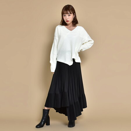 楽天市場 プリーツスカート ロング ミモレ丈 レディース おしゃれ フレア アシメ アシンメトリー スカート 韓国 可愛い かわいい ファッション ブラック 黒 ホワイト 白 ブラウン 茶色 アウトレット 女性用 婦人服 ギフト ファッション 21 秋 冬 秋冬 Svec Prime Shop