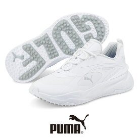 ゴルフシューズ プーマ レディース スパイクレス おしゃれ ウィメンズ ゴルフ GS ファスト スパイクレスシューズ 紐タイプ ブランド PUMA 撥水 スニーカー プーマホワイト 白 シューズ 靴 376584 2024 冬 春 春夏