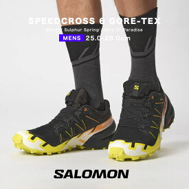 salomon speedcross 6 gore-tex gore tex gtx サロモン スピードクロス 6 ゴアテックス L47465400 メンズ トレイルランニング トレラン トレイル シューズ トレイルランニングシューズ 防水 トレッキングシューズ 靴 スニーカー ブラック 黒 2024 春 春夏 夏