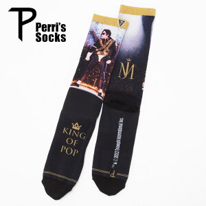 Perri's Socks �y���[�Y�\�b�N�X MICHAEL JACKSON King Of Pop Socks �}�C�P���W���N�\�� �C�� �����Y �u�����h ������� �\�b�N�X �h�� ���� ���S �����|�C���g �����O�\�b�N�X �n�C�\�b�N�X ���� ���� 