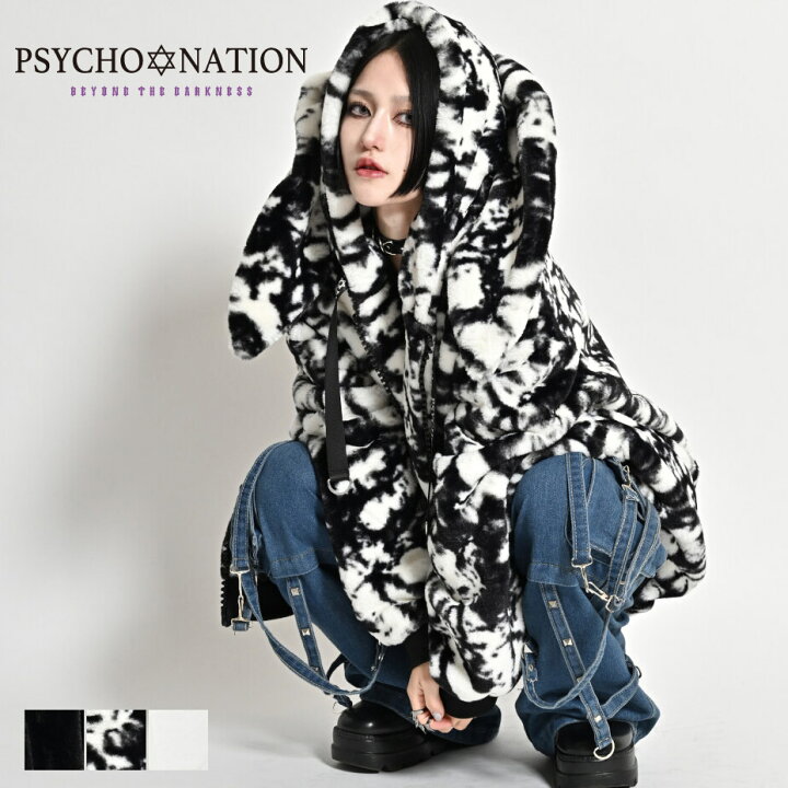楽天市場】PSYCHO NATION チェーン うさ耳 オールファー ブルゾン 