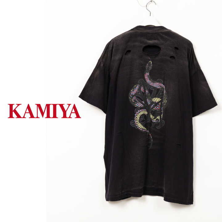 楽天市場】KMY SNAKE Distressed Tee KAMIYA カミヤ G14TS080 tシャツ 