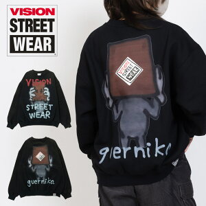 vision street wear �g���[�i�[ ���f�B�[�X �����Y guernika �Q���j�J ANONYMOUS ������� �X�E�F�b�g ���킢�� ���� �v���I�[�o�[ �v�����g ���N�� ���� �N���[�l�b�N �g�b�v�X �u���b�N �� 2026 �~ �t 