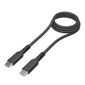 USB2.0 Type-C/Type-C�\�t�g�P�[�u�� 100W �ߔM�h�~ 1.0m �u���b�N TH279CC10K�����d�q�H�� �^�C�vC
