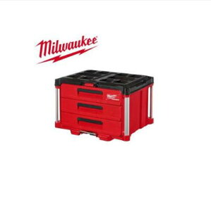 [��������] 48-22-8443 Milwaukee PACKOUT 3 �����o�� �ϋv�� �c�[���{�b�N�X �ω׏d50�|���h ����:16.3�C���` ��:22.25�C���` ����:14.3�C���`