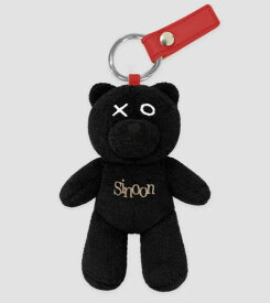 【送料無料】SINOON シヌン XOXO ヌニベア キーリング（3色） ブラック／バーガンディ／アイボリー 韓国ファッションアイテム キーホルダー 装飾 クマのぬいぐるみ ギフト プレゼント 誕生日 プレゼント かわいい チャーム 母の日 クリスマス 人気 マスコット