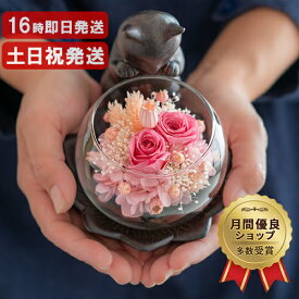 ＼100円割引クーポン／プリザーブドフラワー 猫好き ねこ 父の日 花 誕生日プレゼント 女性 母 祖母 還暦祝い 古希 喜寿 米寿 傘寿 卒寿 お祝い おしゃれ お誕生日 お花 贈り物 退職祝い 送別会 ブリザードフラワー ギフト【 やっぱり猫が好き ケース入り 送料無料】