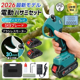 【P10倍！人気】電動剪定バサミ 剪定ばさみ 充電式 高枝切り 電動 マキタ バッテリー互換 200cm延長ポール 電動ハサミ ブラシレスモーター 枝切り 軽量 電池残量表示 果樹 庭 園芸用 家庭用
