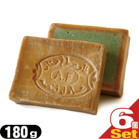 (無添加石けん)アレッポの石鹸 エキストラ40(Aleppo soap extra40) 180g x 6個セット - 保湿力が高くお肌に優しいオリーブ石鹸。ローレルの香りが清々しい。希少なローレルオイルを40%と贅沢に使用した石鹸。【smtb-s】