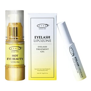 (lR|XS)(ACY(EYEZ))zbgACr[eB[Z(HOT EYE BEAUTY SERUM) 18mL + ACbV|][(EYELASH LIPOZONE) 15gZbg - ڌpetBylR|Xzysmtb-sz