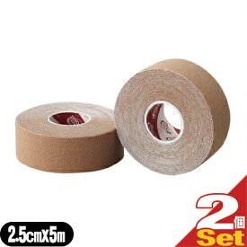 (メール便(日本郵便) ポスト投函 送料無料)(テーピングテープ)ユニコ ゼロテープ ゼロテックス キネシオロジーテープ(UNICO ZERO TEX KINESIOLOGY TAPE) 25mmx5mx2巻 - 伸縮性のある綿布に粘着剤を塗布したキネシオテープです。【smtb-s】