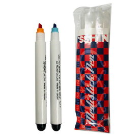 (メール便(日本郵便) ポスト投函 送料無料)(鍼関連商品/針関連商品) I'SSHIN(いっしん) メディスティックペン(赤・青)2本組 - 人体に使える肌に優しい水性ペン。灸点をおろすのに、赤と青の水性ペンで印をつけられます。【smtb-s】