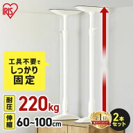 家具転倒防止 突っ張り棒 アイリスオーヤマ 家具転倒防止伸縮棒 Lサイズ 2本セット 伸縮幅 60〜100cm 耐…