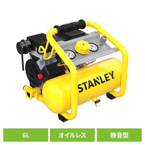 �R���v���b�T�[ 100V �É� �G�A�[�R���v���b�T�[ ���^ 6L �ƒ�p �I�C�����X �^���N�� �G�A�R���v���b�T�[ ��C���� �� �^�C�� �G�A�_�X�^�[ DIY �H�� �X�^�����[ STANLEY 6L�É��^�G�A�[�R���v��