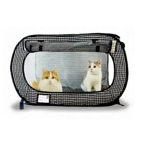 猫壱 ポータブル ケージ ブラックゲージ キャット 猫 折り畳み 折りたたみ ハウス お出かけ ペット トイレケージ 隔離 ねこいち ネコイチ ペット 防災 避難