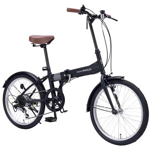 マイパラス折畳20インチ 6SP MF202自転車 折りたたみ自転車 折畳自転車 折り畳み自転車 折畳 6段ギア プレゼント シンプル おしゃれ 20インチ グレージュ マットブラック カフェ【TD】 【代引不