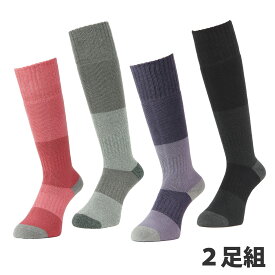 スノーボード スキー ソックス 2足セット 厚手 総パイル 編み メンズ レディース キッズ ジュニア VAXPOT(バックスポット) VA-1754 ハイソックス 2足組 靴下 くつした スノボ 抗菌防臭 防寒 あたたかい あったか 冬 もこもこ[返品交換不可]