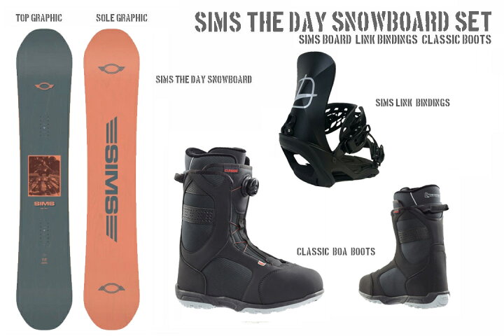 楽天市場】SIMS SNOWBOARDS [ シムス スノーボード 3点セット @118800 
