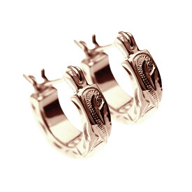 【本日p10】ハワイアンジュエリー ピアス セカンドピアス イヤリング 14K 14金 イエロー ホワイト ピンク ゴールド LONO ロノ フープ 輪 スクロール 波 プルメリア メンズ レディース プレゼント 誕生日 記念日 【送料無料】 人気 ギフト 金属アレルギー クリスマス