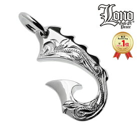 ハワイアンジュエリー ネックレス ペンダントトップ ヘッド シルバー925 LONO ロノ フィッシュフック 釣り針 波 Sサイズ ペア プルメリア メンズ レディース ブランド プレゼント 誕生日 記念日 【送料無料】 人気 ギフト 金属アレルギー
