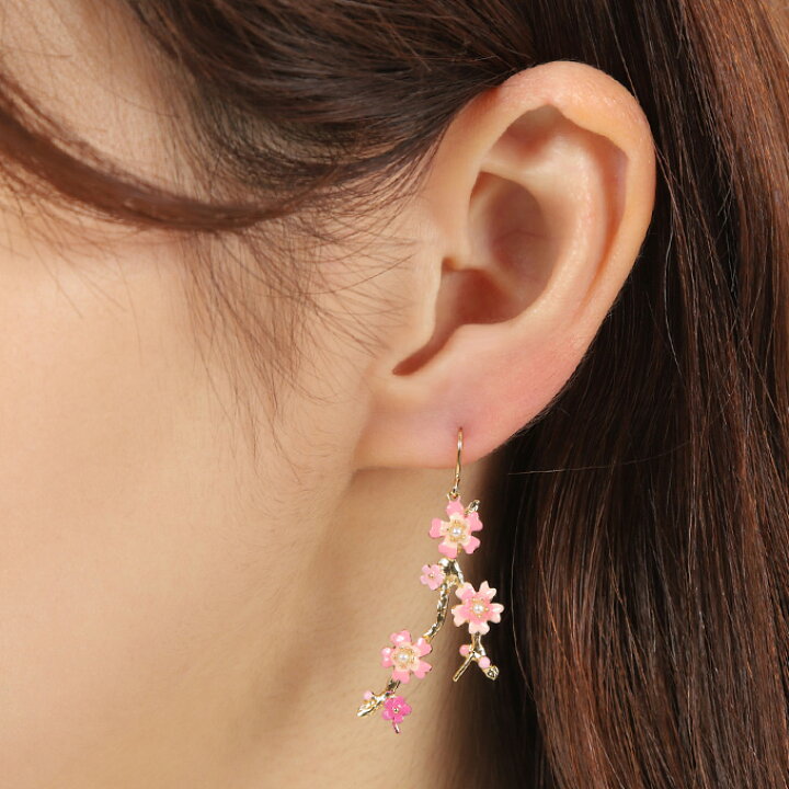 楽天市場】ピアス 和風 アシンメトリー 桜 サクラ さくら しだれ桜 
