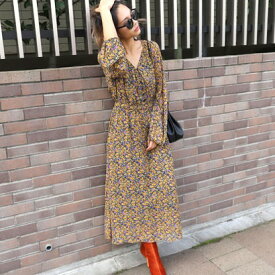 楽天市場 Coca 柄花 植物 ワンピース レディースファッション の通販