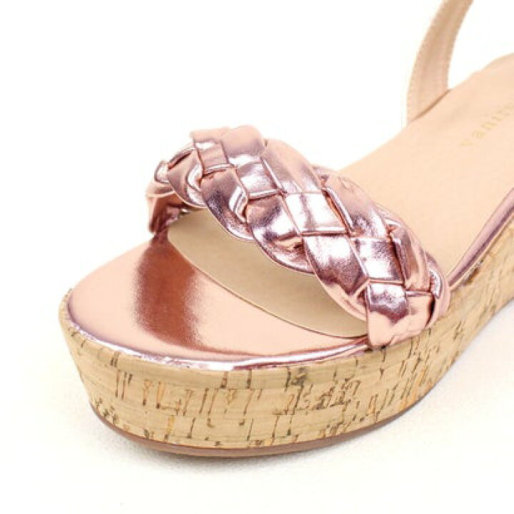 楽天市場 バニティービューティー Vanity Beauty コルクプラットフォームサンダル ピンクゴールド Locomall ロコンド公式ストア