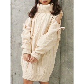 楽天市場 肩開き ニットワンピースの通販