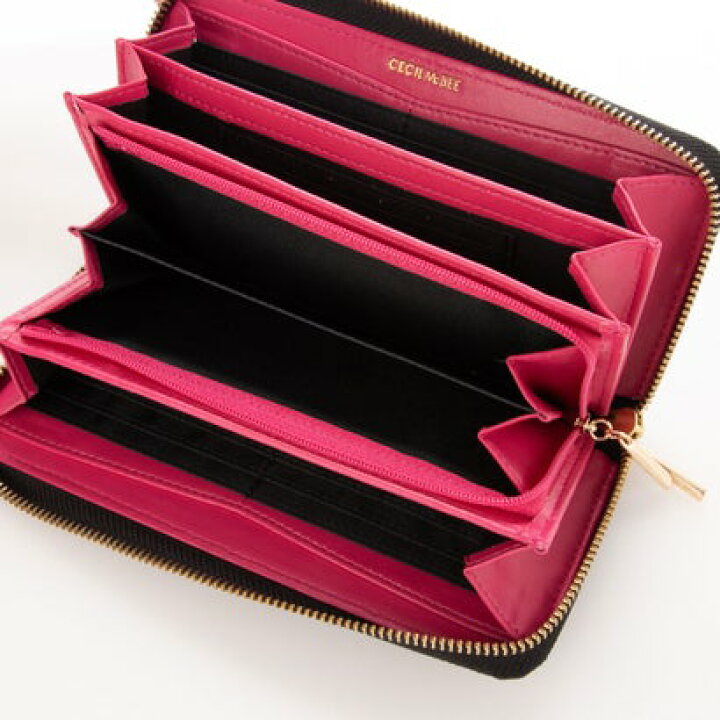 楽天市場 セシルマクビー Cecil Mcbee モード ラウンドファスナー長財布 ピンク Locomall ロコンド公式ストア