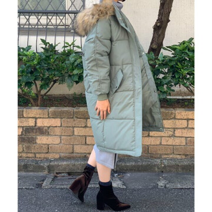 楽天市場 ジュエローブ Jewelobe フェイクファーフーディロングダウンコート カーキ Locomall ロコンド公式ストア