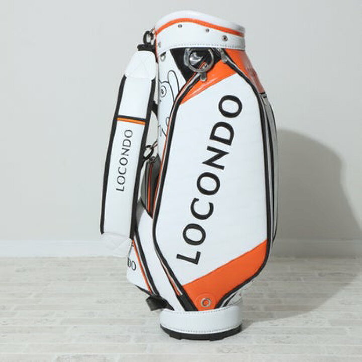 楽天市場 ロコンド ゴルフ Locondo Golf ゴルフキャディバッグ 返品不可商品 ホワイト オレンジ Locomall ロコンド 公式ストア