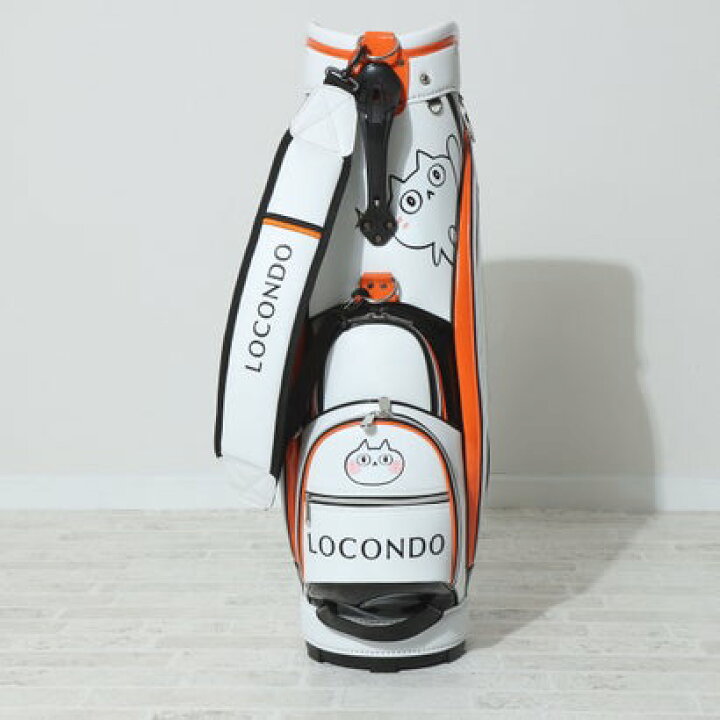 楽天市場 ロコンド ゴルフ Locondo Golf ゴルフキャディバッグ 返品不可商品 ホワイト オレンジ Locomall ロコンド 公式ストア