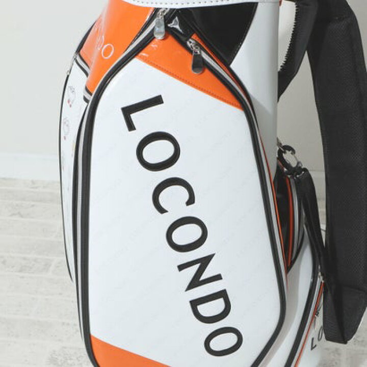 楽天市場 ロコンド ゴルフ Locondo Golf ゴルフキャディバッグ 返品不可商品 ホワイト オレンジ Locomall ロコンド 公式ストア