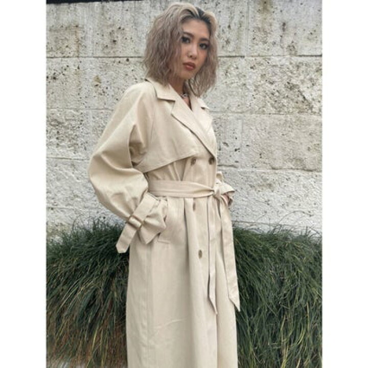 楽天市場 エゴイスト Egoist オーバーロングトレンチコート Beige Locomall ロコンド公式ストア