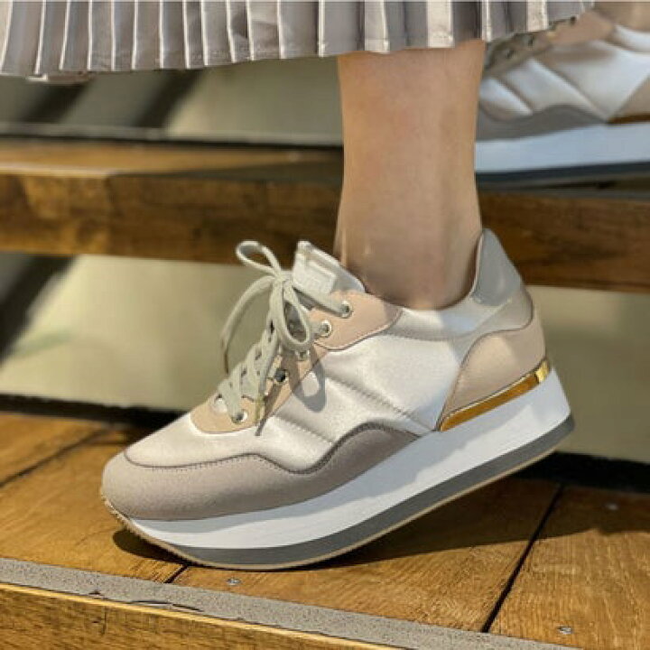 楽天市場 プラスダイアナ Diana サテン シルキー 厚底クラシックスニーカー グレー生地 Locomall ロコンド公式ストア