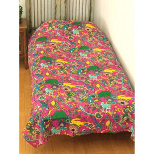 【チャイハネ】アースリーベッドカバー シングルサイズ ピンク