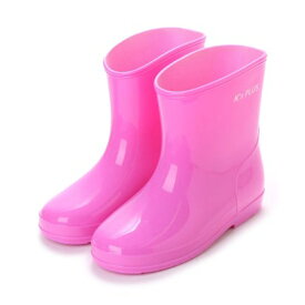 ケーズプラス K's PLUS キッズ ショート レインブーツ レインシューズ 長靴 雨靴 完全防水 幅広 防滑 シンプル かわいい パステル デコレーションブーツの素材として最適 kp_17003 （PINK）