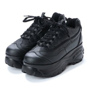 アタガール attagirl 厚底 レースアップ スニーカー (ブラックスムース)