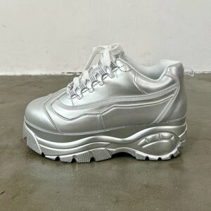 アタガール attagirl 厚底 レースアップ スニーカー (シルバー)